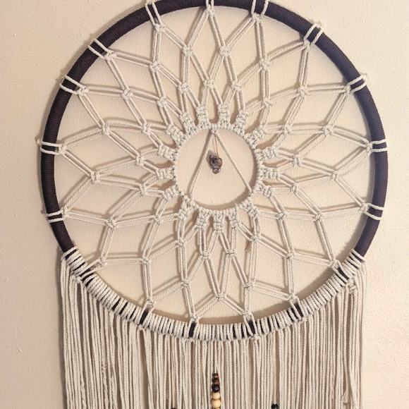Neutral Boho Dreamcatcher with stone - Picture 1 of 4